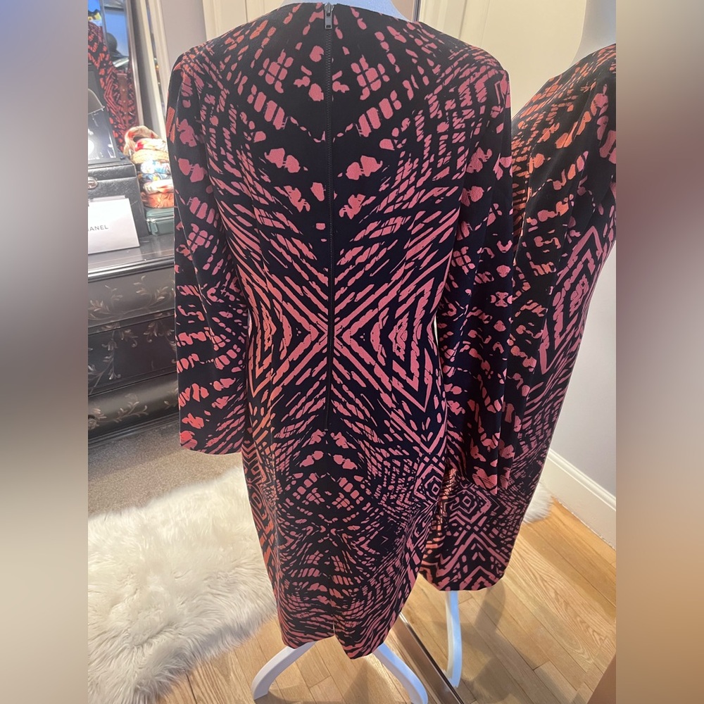 Maggy London Black and Pink Midi Dress - Picture 3 of 5